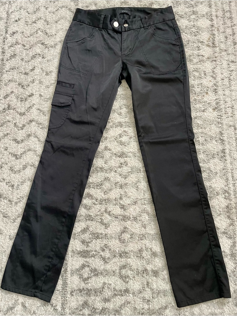 EXPRESS Black Cargo Pants Size 4 Excellent‎ Condition Nylon Blend Utility